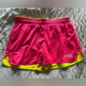 Yellow and hot pink Purdue Boilermakers athletic shorts